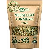 Neem Leaves Tea with Turmeric 8 oz, Boost Immunity, Aid in Digestion, Caffeine Free, One Tea with Two Benefits (Pack of 1)