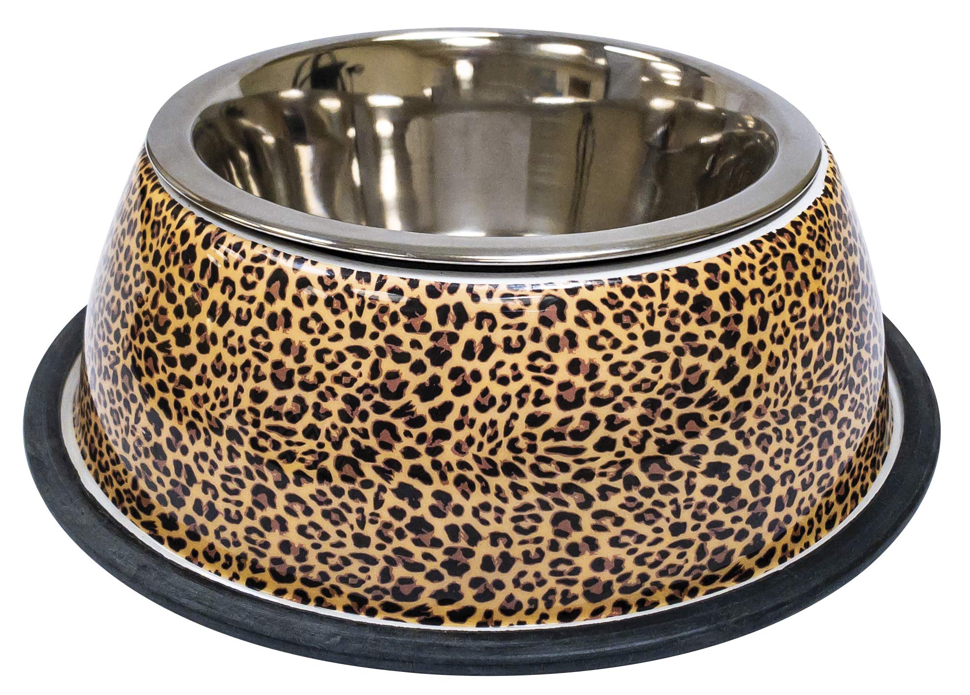 Croci Steel Bowl Animalier Leopard 370ml