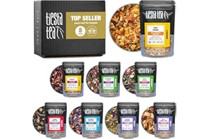 Tiesta Tea - Favorites Starter Sampler Dry Flight Set, Premium Loose Leaf, High to No Caffeine, Makes Hot & Iced, Assorted Te