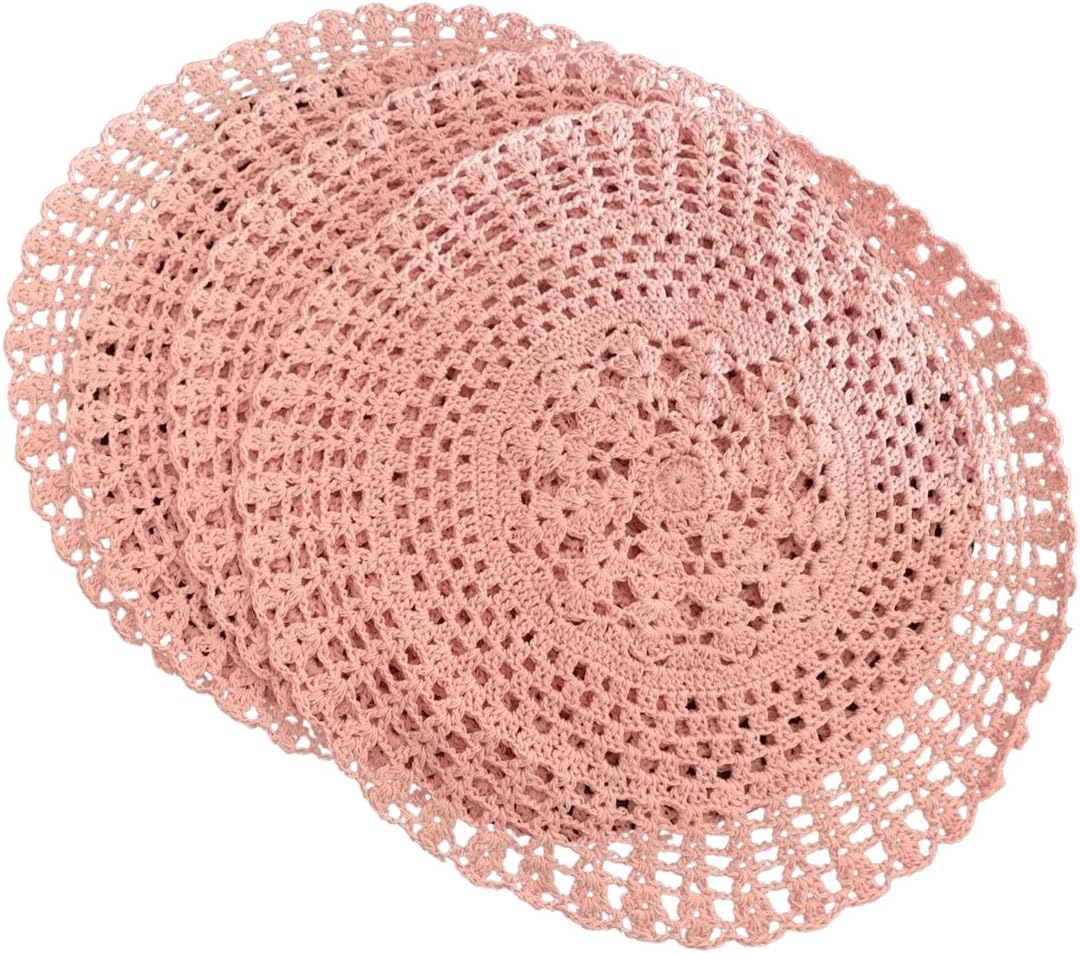 Best Placemats For Dining Table Cotton Dark Pink