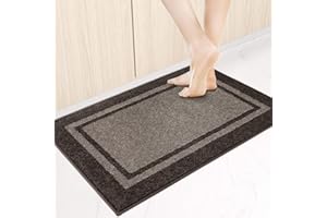 anllugs Kitchen Rugs 24" x 36", Non-Slip Machine Washable Kitchen Runner Rugs Floor Mats, Absorbent Comfort Standing Mats for Kitchen, Sink, Laundry and Hallway, Grayish Brown & Coffee