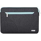 MOSISO Pochette pour Ordinateur Portable, &eacute;tui en Tissu Ppolyester Housse pour 11-11,6 Pouces Ordinateur Portable / Netbook / MacBook Air, Noir et Bleu Chaud