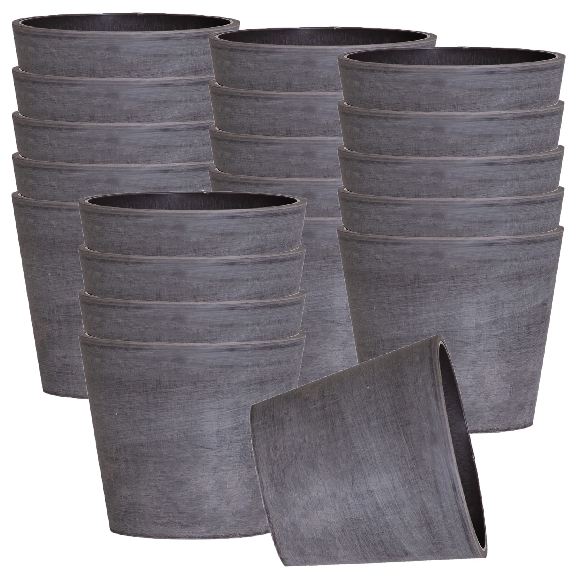 Wellhome 20 Units of Identical pots Type truncated Cone Ø 7 cm, Brown