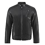 Vipzi Classic Vintage Black Soft Lambskin Leather