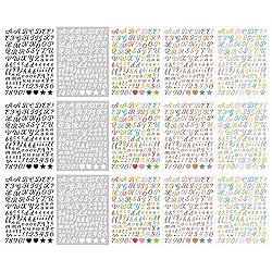 1770 Pcs Alphabet Stickers 0.5 Inch Colorful Letter