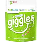 YumEarth Organic Sour Giggles Chewy Candy - Allergy Friendly (Top 9 Free), No Artificial Dyes or Flavors, Non GMO, Gluten Fre
