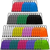 Grneric Drawstring Backpack Bulk 70Pcs String Backpack Drawstring Bags Cinch Bag Sackpack for Men Women Gym(14 Colors)