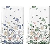 ANTPFAE Wildflower Hand Towels Set of 2,Summer Flowers Bath Hand Towels for Bathroom Decorative Soft Absorbent Face Towels for Bathroom Spring Home Hotel Gym Spa Yoga Kitchen 18"x26"