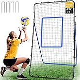BAGAIL Volleyball Rebounder Net 7x4 Ft, Bounce Back Training Equipment with Adjustable Angles for Practicing Volleying, Bumping, Spiking, Easy Set Up & Sturdy Base for Multi Sports