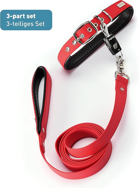 PetTec Dog’s Leash & Collar Set in Trioflex, 2m Leash + Quick Connector