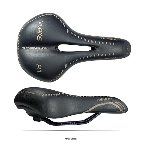 Fahrradsattel WENS 2.1 leder (Trekking Herren), schwarz