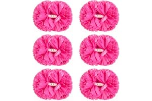 Extpro 6Pcs Cheerleading Pom Poms Matte Metallic Foil Cheer Pompoms with Baton Handle, Kids Adults Team Spirit Cheering Stuff for Sports Games Carnival