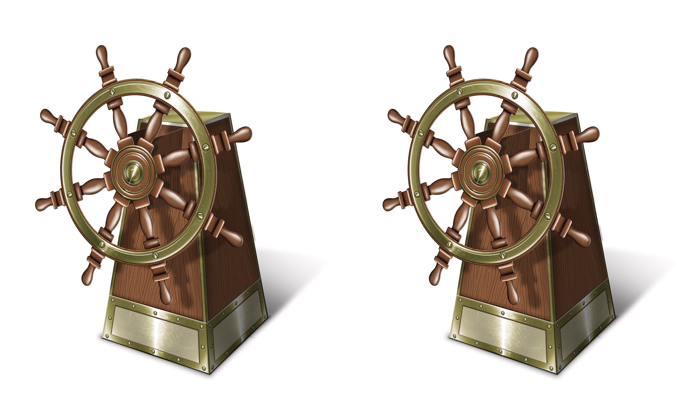 Beistle 3-D Jointed Ship's Helm Centerpieces, 18.5