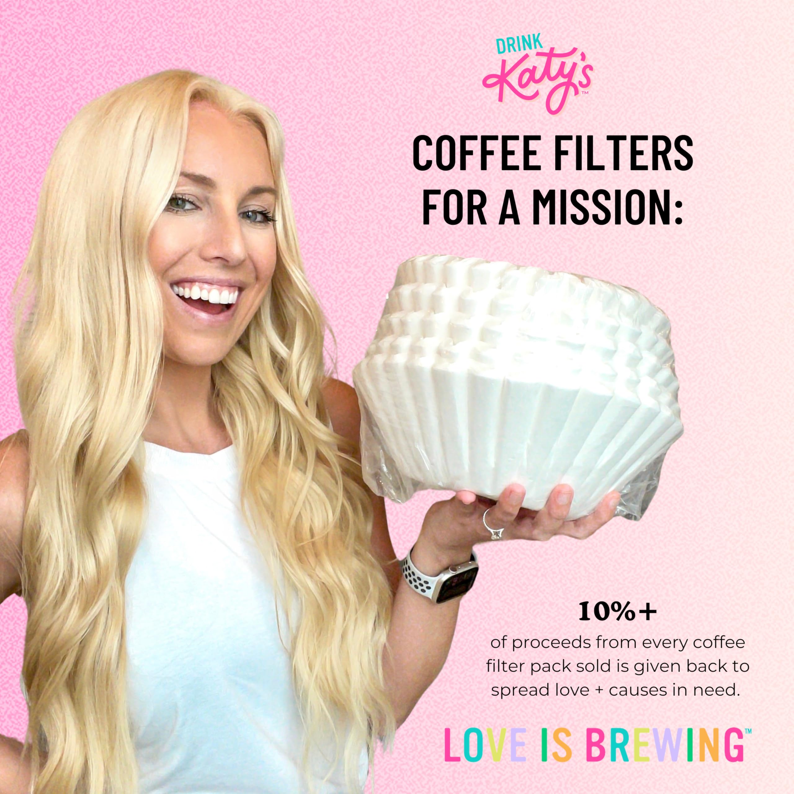 Katy’s Extra Large Coffee Filters | 1.5 to 3 Gallon Premium Commercial Coffee & Tea Filters for Restaurants, Cafés & More | 12.5” x 4.5” Inch Size | No Overflow, No Tearing | 250-Count Bulk Pack