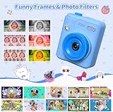 Gofunly Kids Camera Instant Print 2.0-Inch 32GB Card 5 Rolls Paper 3-12 view 4