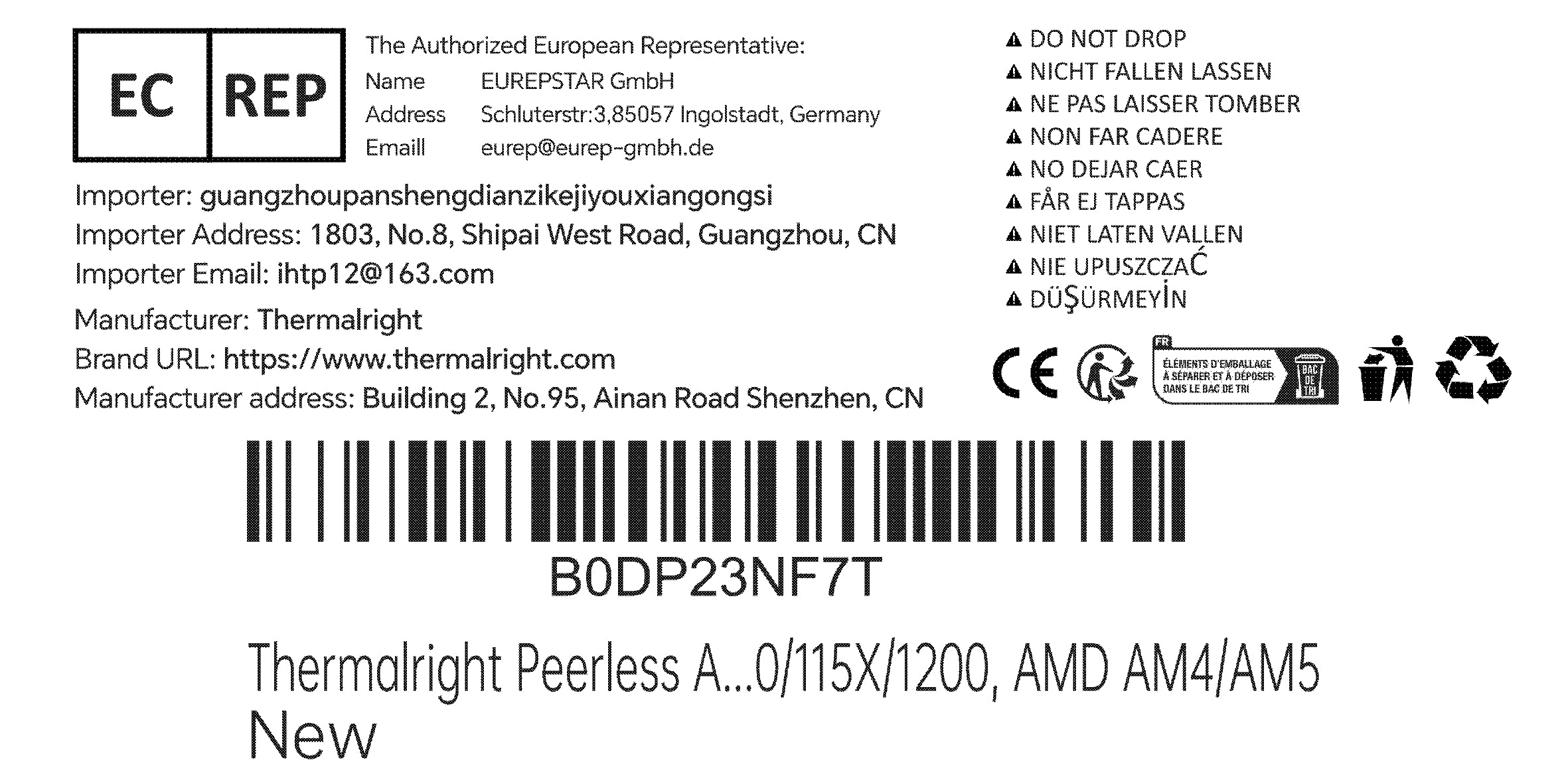 Thermalright Peerless Assassin 120 SE V2 CPU Air Cooler - 6 Heat Pipes AGHP GEN 5.0 Technology | 1850RPM PWM 120mm Fans, for Intel 1851/1700/115X/1200, AMD AM4/AM5