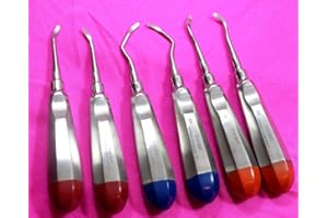 SYNAMED German Set of 6 EA Dental Elevator Miller Tooth EXTRACTING East WEST Right Plus Left