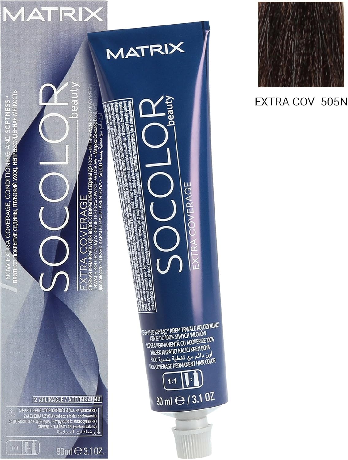 Matrix Socolor Extra Coverage Light Brown Natural 505N Permanent Cream