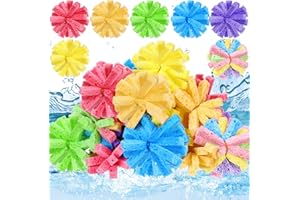 Blueweenly 30 Pcs Reusable Water Balls for Outdoor Water Games Outside Toys Sponge Balls for Toss Game Easter Bucket Summer Activities Toys Swimming Pool Backyard Trampoline