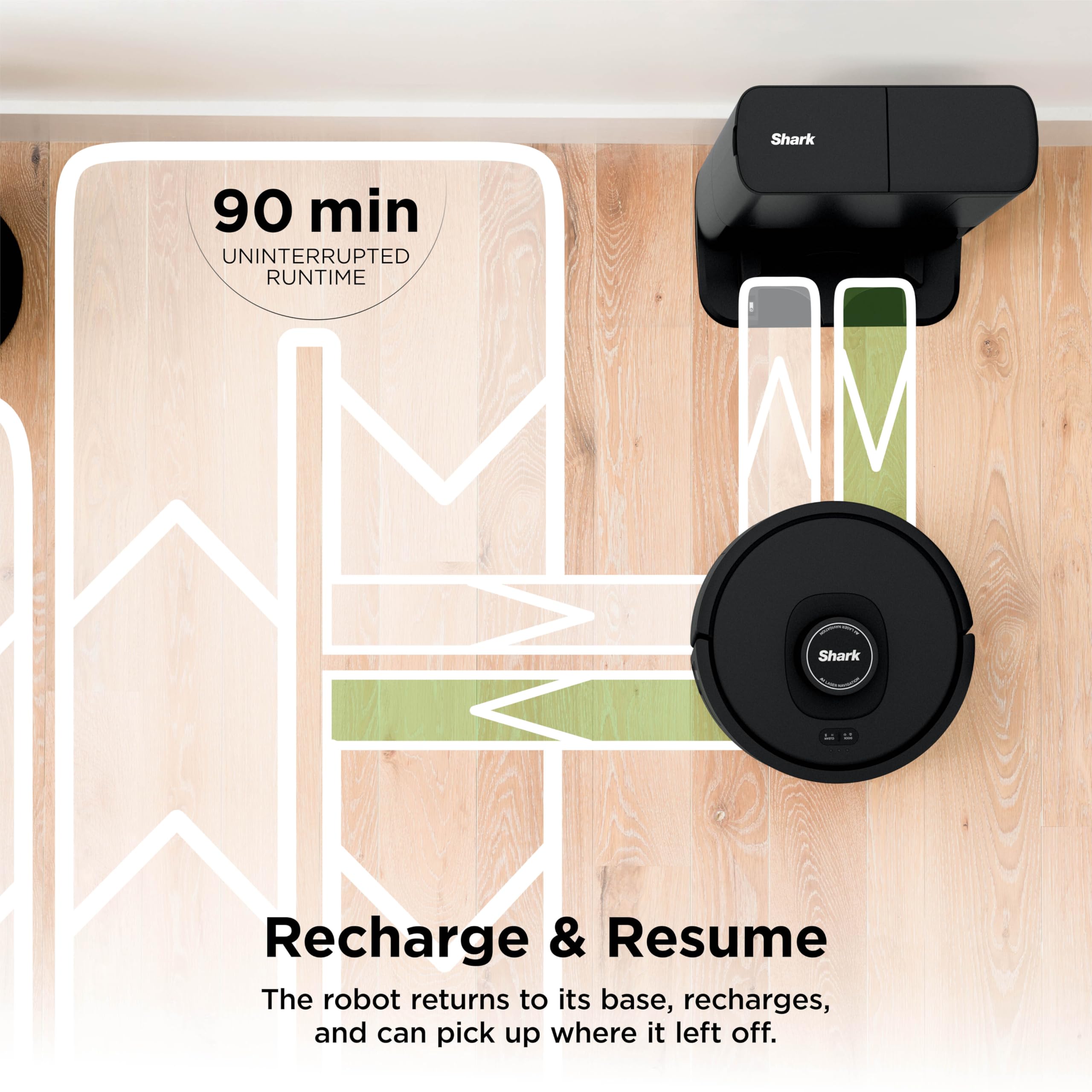 Shark AV2501S AI Ultra Robot Vacuum, with Matrix Clean, Home Mapping, 30-Day Capacity HEPA Bagless Self Empty Base, Perfect for Pet Hair, Wifi, Dark Grey - View 8