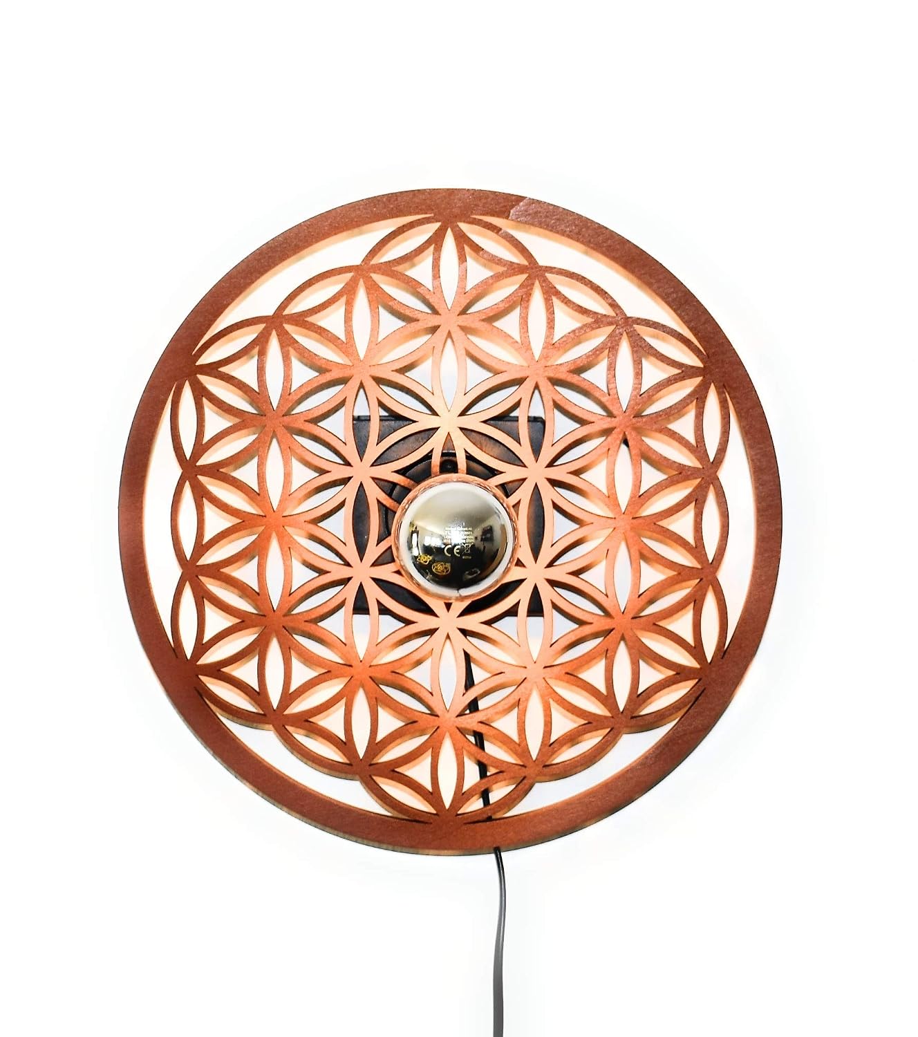 Blume Des Lebens Lampe Wandbeleuchtung Holz Holzlampe
