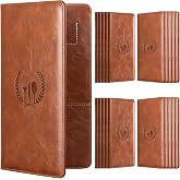 CoBak Restaurant Check Presenters, Guest Check Card Holder with Fork&amp;Spoon Imprint, Restaurant Bill Holder, Check Presenters for Restaurants, Servers, Bars, Hotels, Waiter, Waitress - Brown 20 Pack