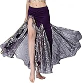 Jormino Belly Dance Skirt, Sequin Slit Dance Costume Outfit, Wrap Hip Skirts, Stage Performance Competition Skirt