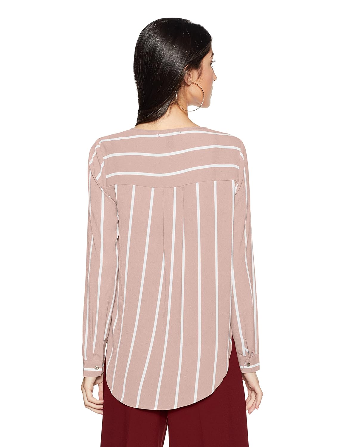 forever 21 women's striped regular fit shirt