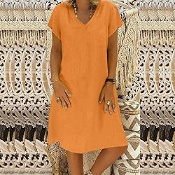 My Recent Orders Women's Summer Cotton Linen Dress
