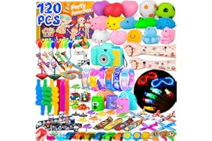 Opawel Party Favors for Kids 4-8-12, 120 Pcs Goodie Bag Stuffers, Pinata Stuffers, Treasure Box Toys for Classroom, Prize Box, Fidget Toys Bulk, Carnival Prizes and Party Favors for Kids Goodie Bags