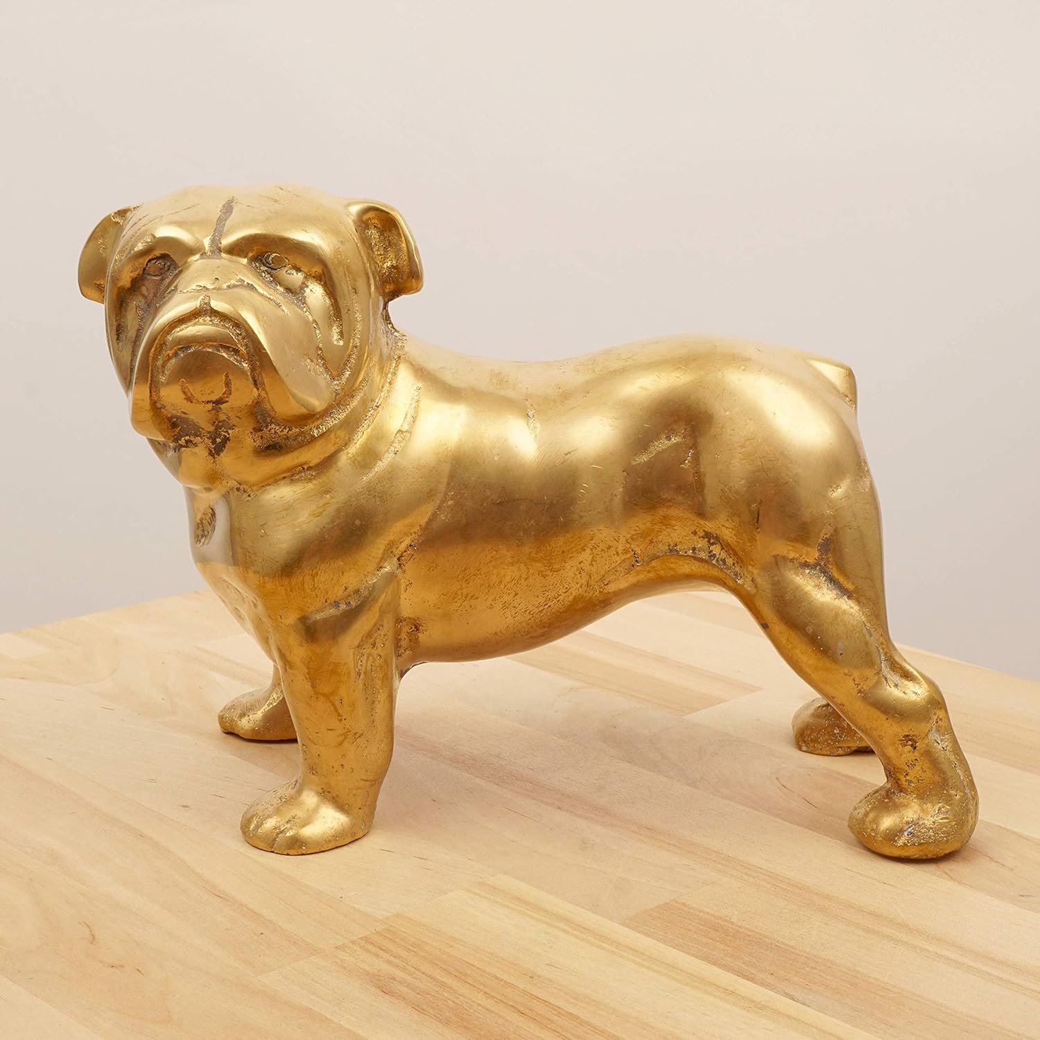 brass bulldog figurine