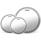 Evans Drum Heads - EC2S Clear Rock Pack (10", 12", 16") with 14" HD Dry Snare Batter