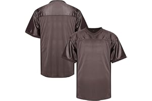 TKJPYWYH Blank Football Jersey,Men's Practice Jersey Football Athletic Shirt,Hip Hop Sports Blank T-Shirt S-3XL