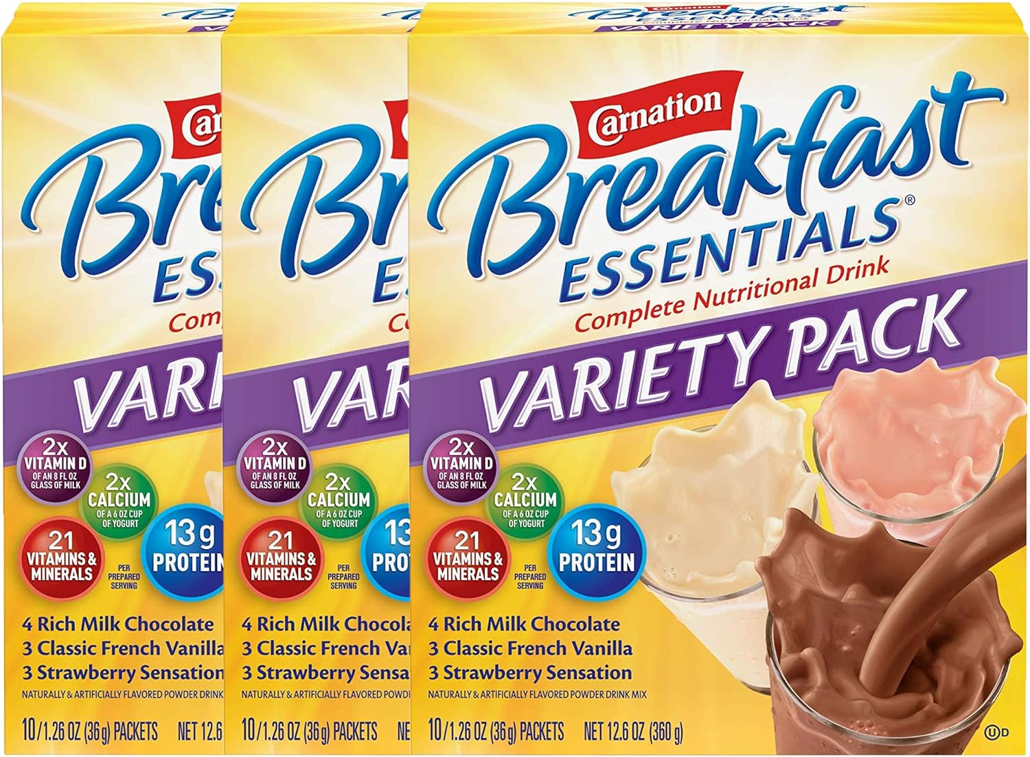 Carnation Breakfast Essentials Powder Drink Mix Variety Pack, Complete
