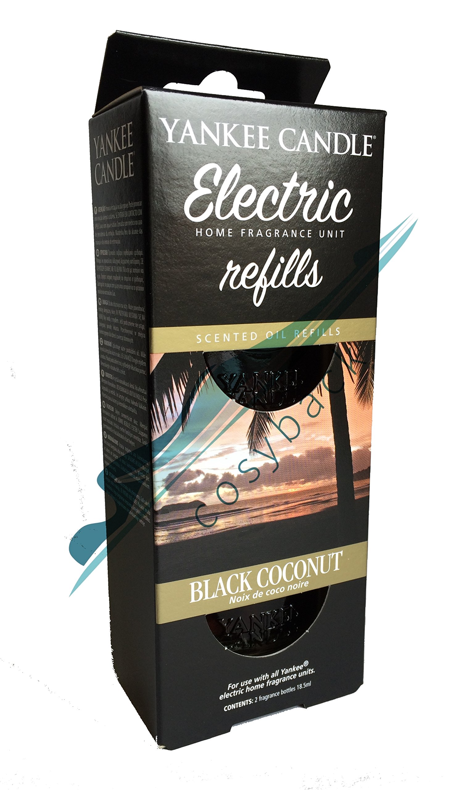 Yankee Candle Black Coconut Scent Plug Refills, EHF Twin Pack