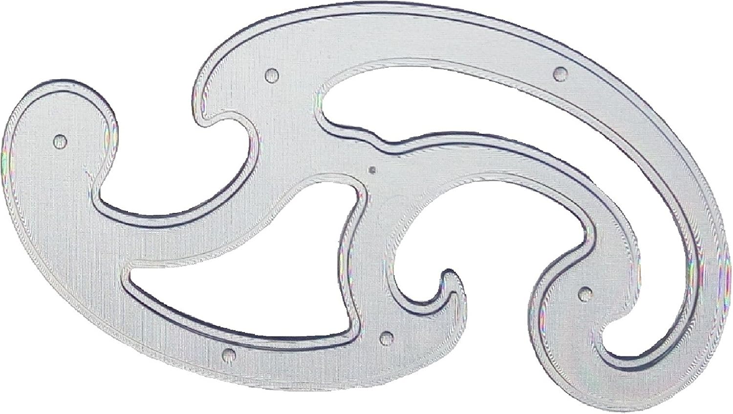 PARTH IMPEX French Curve Set of 3 Clear Plastic Inking Edges Drafting Drawing Ellipse Template French Curve Ruler (Pack of 3 Shape) : Office Products