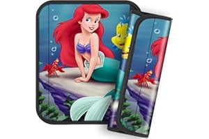 Akkya 2 Pack Seat Belt Cover Pad Seatbelt Covers Cushion Car Seat Strap Pads for Kids Carseat Shoulder Strap Belt Protector Cute Mermaid Stroller Shoulder Cushion Children Car Seat Accessories