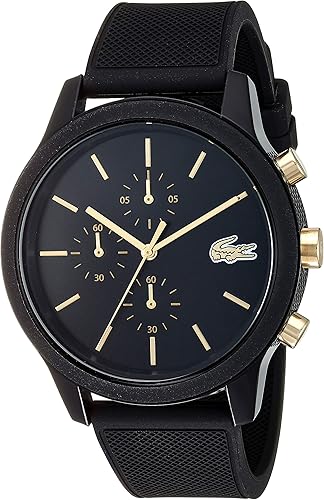 mens black lacoste watch