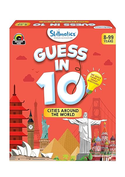 Skillmatics Educational Game : Cities Around The World - Guess in 10 (Ages 8-99)