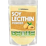 XPRS Nutra Soy Lecithin Powder - Lecithin Powder Food Grade Fat Emulsifier - Suitable for Cooking, Baking and More - Vegan Fr