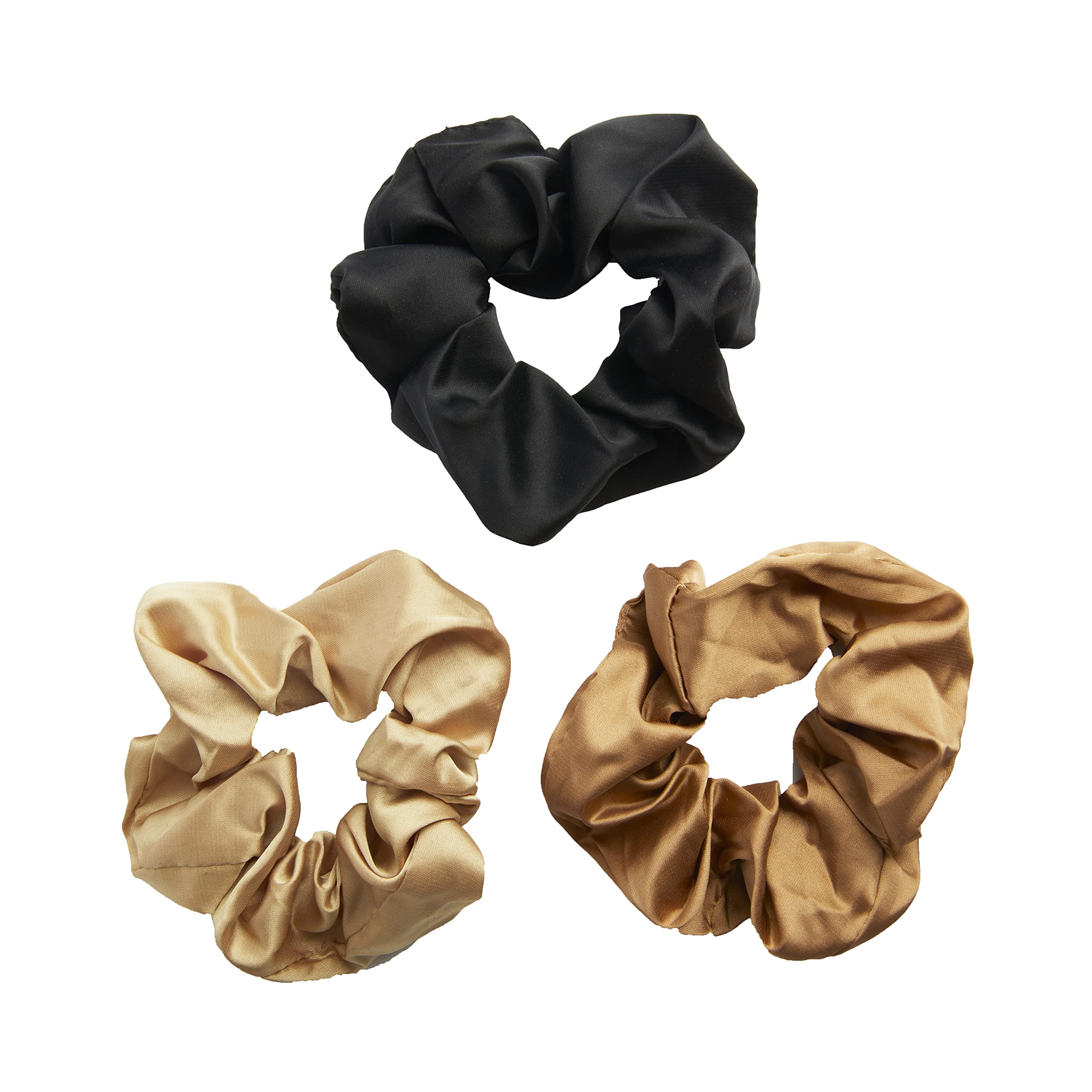 Revolution Haircare London Hair Band Scrunchies, Satin Ties, 3 Ponytail Holders in a Pack, No Damage, 16.9g