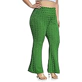 ZERDOCEAN Women's Plus Size Flare Leggings High-Waisted Bootcut Wide Leg Leggings Pants