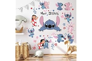 Dicnerry Wall Stickers for Kids, Cartoon Character Stickers for Children Room, 59 PCS PVC DIY Removable Stickers for Baby Kids Nursery Girls Bedroom Living Room Playroom Wall Decoration