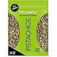 Wonderful Pistachios No Shells, Roasted & Salted Nuts, 24 Ounce Resealable Bag, Protein Snacks, Gluten Free, Healthy Snack