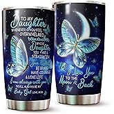 Wookoo Daughter Butterfly Tumbler - Mom Daughter Gifts - Mothers Day & Christmas - 16oz