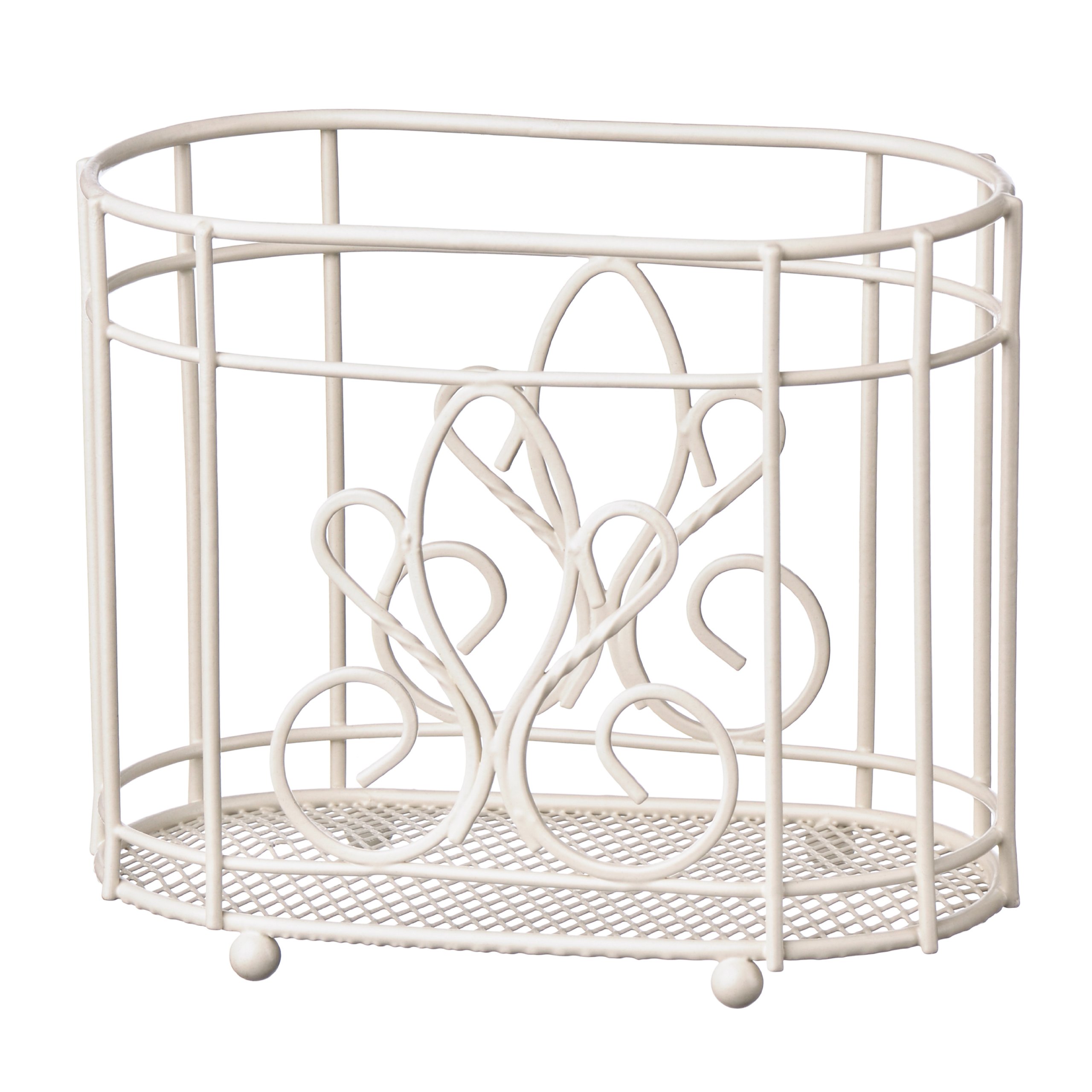 Premier Housewares 508287 De Lis Utensil Holder - Cream , H15 x W19 x D10cm