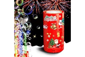 Ivtivfu Fireworks Bubble Machine with Lights for Party (20 Holes), Firework Bubble Machine, Kids Bubble Machine with Closeable Sound, Party, Christmas, Chinese New Year