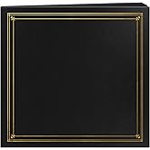 Pioneer Photo Albums BSP-46/BK 204-Pocket Post Bound Leatherette Cover Photo Album for 4 by 6-Inch Prints, Black