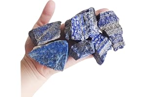 Luckeeper 2 lb Lapis Lazuli Bulk Raw Crystals and Healing Stones for Tumbling, Wire Wrapping, Wicca Reiki,Meditation