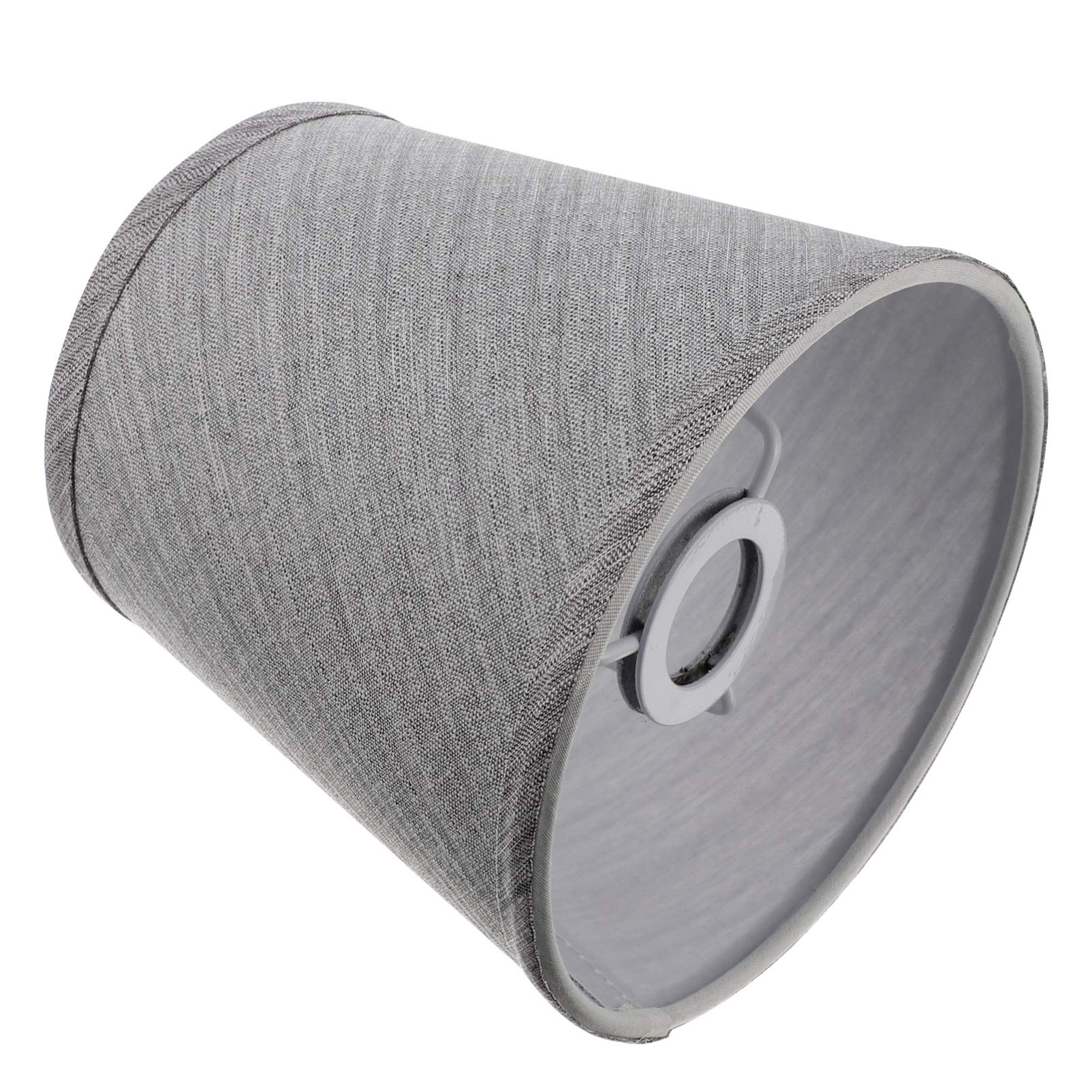 Minkissy Table Lamp Shade Chandelier Lamp Shades Fabric Cloth Clip on Light Shades Lamp Cover Drum Shade Lampshade Bulb Cover Wall Lamp Candle Shade for Office Home Grey